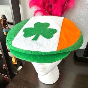 Green and Orange Shamrock Hat